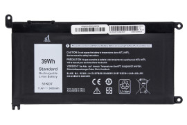Аккумулятор 1stCharger для ноутбуков Dell 51KD7 11.4V 3400mAh Black, BN1st4034