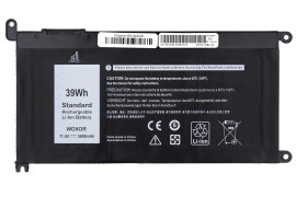 Аккумулятор 1stCharger для ноутбуков Dell WDXOR 11.4V 3400mAh Black, BN1st4028