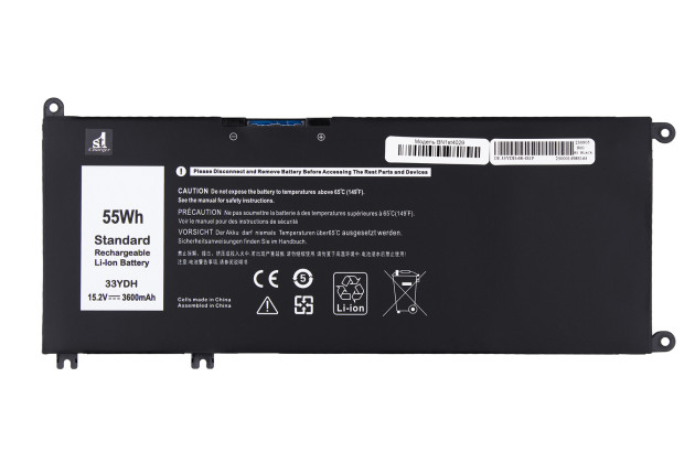 1StCharger Аккумулятор 1stCharger для ноутбуков Dell 33YDH 15.2V 3600mAh Black, BN1st4029 - Картинка 1
