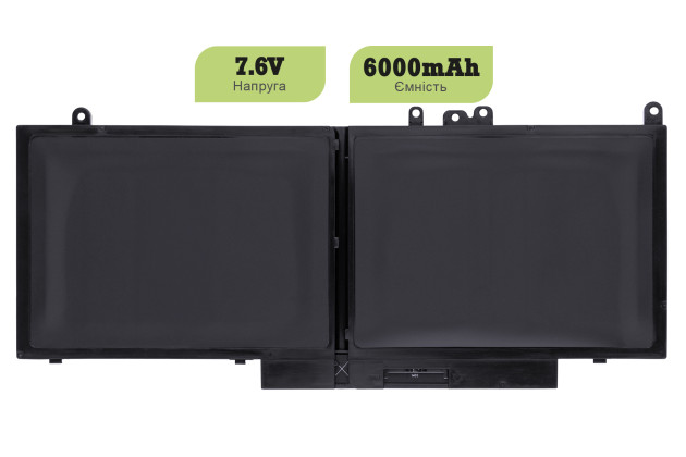 1StCharger Аккумулятор 1stCharger для ноутбуков Dell 6MT4T 7.4V 6000mAh Black, BN1st4030 - Картинка 2