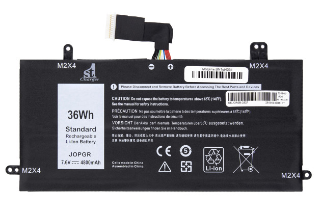 1StCharger Аккумулятор 1stCharger для ноутбуков Dell J0PGR 7.6V 4800mAh Black, BN1st4031 - Картинка 1