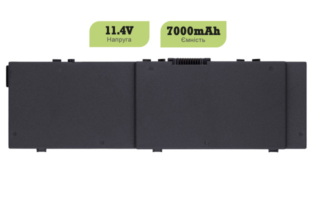 1StCharger Аккумулятор 1stCharger для ноутбуков Dell 0FNY7, MFKVP 11.4V 7000mAh Black, BN1st4032 - Картинка 2