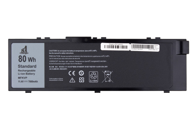 1StCharger Аккумулятор 1stCharger для ноутбуков Dell 0FNY7, MFKVP 11.4V 7000mAh Black, BN1st4032 - Картинка 1