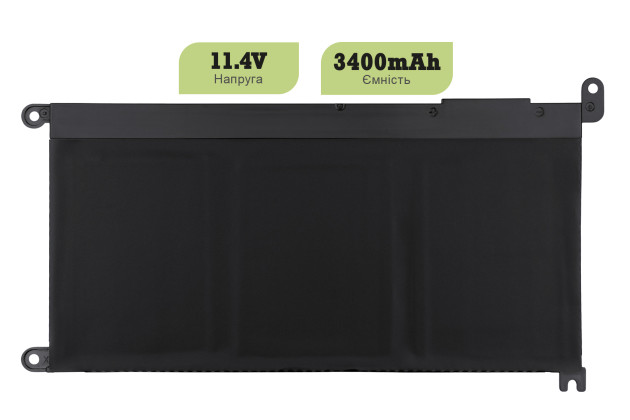 1StCharger Аккумулятор 1stCharger для ноутбуков Dell 51KD7 11.4V 3400mAh Black, BN1st4034 - Картинка 2