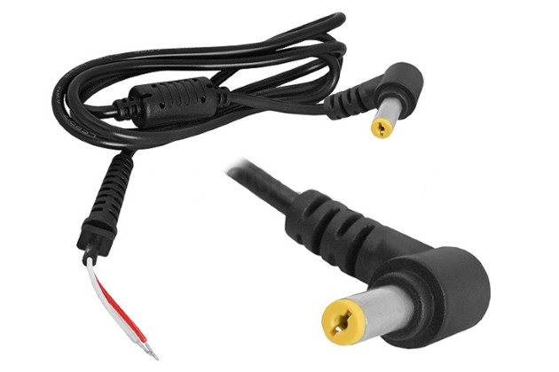 1StCharger Кабель до блока живлення ноутбуків ACER 5.5 x 1.7 1,15м (мідь) - Заображення 1