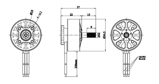 FlashHobby Мотор FlashHobby Mars M2807 1300KV - Картинка 5