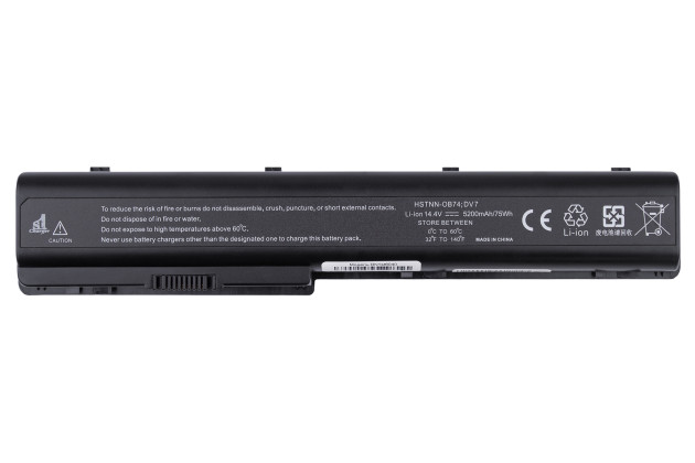 1StCharger Аккумулятор 1stCharger для ноутбуков HP DV7, HSTNN-DB75 14.4V 5200mAh Black, BN1st6040 - Картинка 1