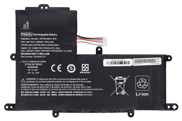 1StCharger Аккумулятор 1stCharger для ноутбуков HP PO02XL 7.6V 4000mAh Black, BN1st6047 - Картинка 1