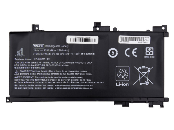 1StCharger Аккумулятор 1stCharger для ноутбуков HP TE04XL, HSTNN-DB7T 15.4V 2800mAh Black, BN1st6051 - Картинка 1
