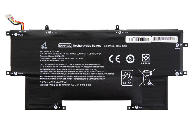 1StCharger Аккумулятор 1stCharger для ноутбуков HP EO04XL 7.7V 4200mAh Black, BN1st6054 - Картинка 1