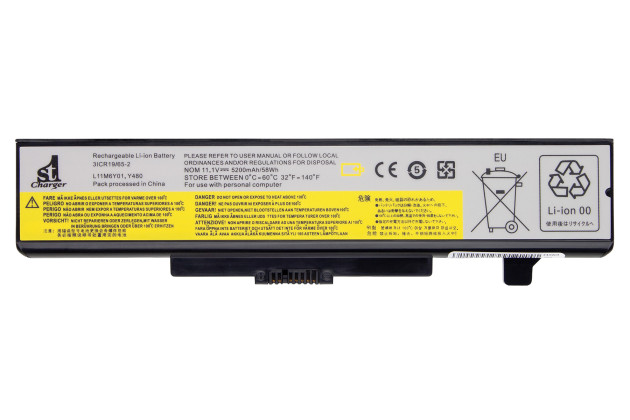 1StCharger Аккумулятор 1stCharger для ноутбуков Lenovo ThinkPad E430, IdeaPad Y480, L11M6Y01, L11L6F01 11.1V 5200mAh Black, BN1st7016 - Картинка 1