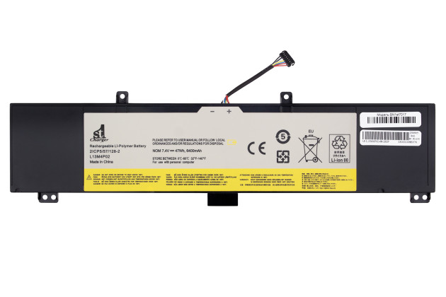 1StCharger Аккумулятор 1stCharger для ноутбуков Lenovo Erazer Y50, L13M4P02 7.4V 6400mAh Black, BN1st7017 - Картинка 1