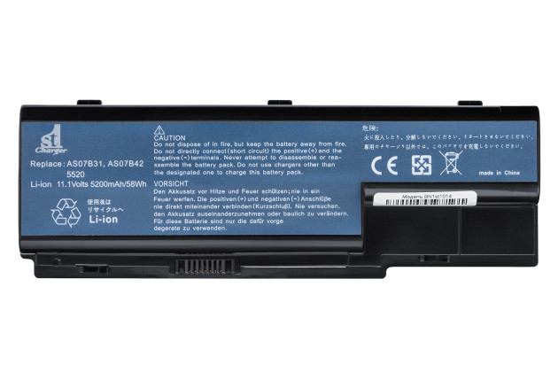 1StCharger Аккумулятор 1stCharger для ноутбуков Acer AS07B31, AS07B42 14.8V 5200mAh Black, BN1st1014 - Картинка 1