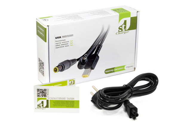 1StCharger Блок живлення 1stCharger для ноутбука LENOVO 65W 20V 3.25A Square з кабелем живлення 220В (AC1STLE65WC) - Заображення 3