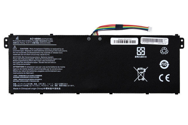 1StCharger Аккумулятор 1stCharger для ноутбуков Acer AC14B8K 15.2V 2200mAh Black, BN1st1017 - Картинка 1