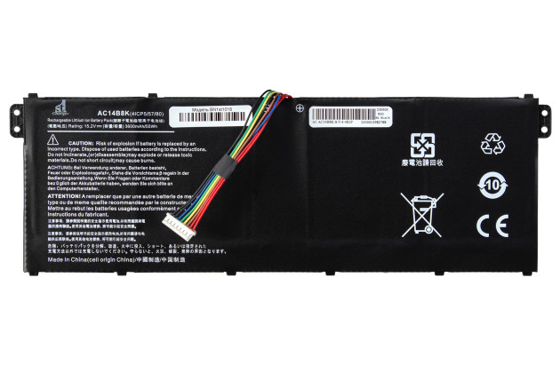 1StCharger Аккумулятор 1stCharger для ноутбуков Acer AC14B8K 15.2V 3600mAh Black, BN1st1018 - Картинка 1