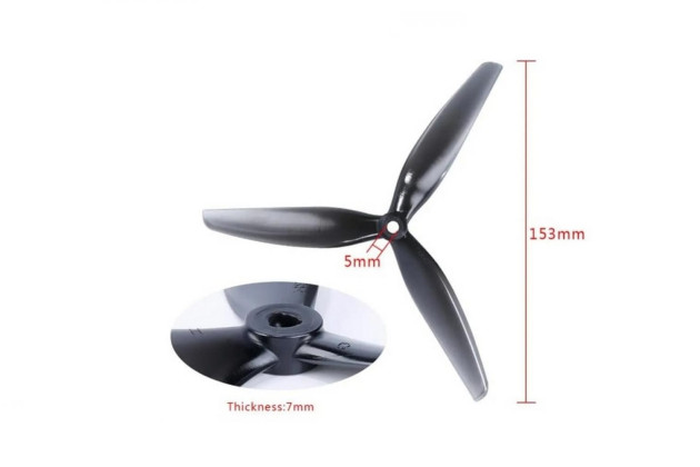 HQProp HQProp 7x5x3 Light Grey (2CW+2CCW) Poly Carbonate пропеллеры - Картинка 3