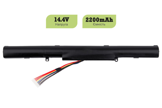 1StCharger Аккумулятор 1stCharger для ноутбуков Asus A41-X550E 14.4V 2200mAh Black, BN1st3016 - Картинка 2