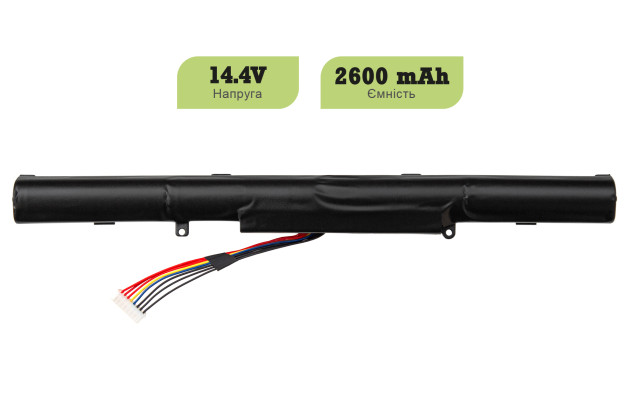 1StCharger Аккумулятор 1stCharger для ноутбуков Asus A41-X550E 14.4V 2600mAh Black, BN1st3017 - Картинка 2