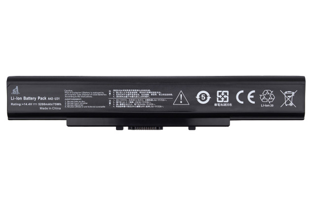 1StCharger Аккумулятор 1stCharger для ноутбуков Asus A32-U31, A42-U31 14.4V 5200mAh Black, BN1st3021 - Картинка 1