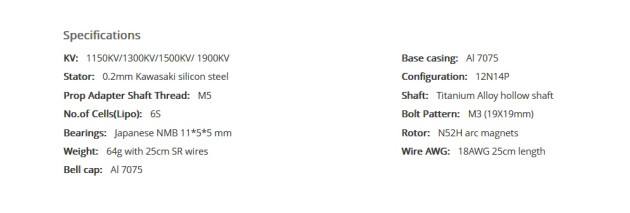 BrotherHobby Двигун BrotherHobby Avenger 3008 1150KV - Заображення 7