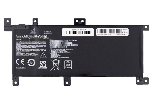 1StCharger Аккумулятор 1stCharger для ноутбуков Asus C21N1509 7.4V 4650mAh Black, BN1st3031 - Картинка 1