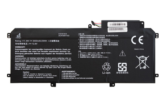 1StCharger Аккумулятор 1stCharger для ноутбуков Asus C31N1610 11.55V 3000mAh Black, BN1st3032 - Картинка 1