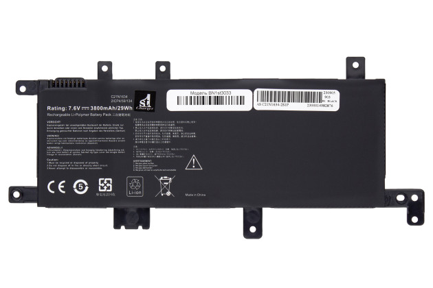 1StCharger Аккумулятор 1stCharger для ноутбуков Asus C21N1634 7.6V 3800mAh Black, BN1st3033 - Картинка 1