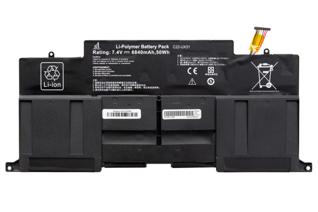 1StCharger Аккумулятор 1stCharger для ноутбуков Asus C22-UX31 7.4V 6840mAh Black, BN1st3040 - Картинка 1