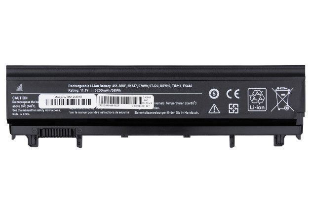 1StCharger Аккумулятор 1stCharger для ноутбуков Dell 451-BBIF, 3K7J7, 970V9, 9TJ2J, N5YH9, TU211, E5440 11.1V 5200mAh Black, BN1st4010 - Картинка 1