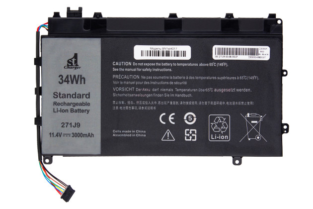 1StCharger Аккумулятор 1stCharger для ноутбуков Dell 271J9 11.4V 3000mAh Black, BN1st4017 - Картинка 1
