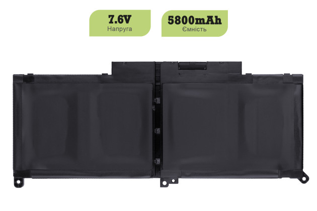 1StCharger Акумулятор 1stCharger для ноутбуків Dell F3YGT, DM3WC 7.6V 5800mAh Black, BN1st4021 - Заображення 2