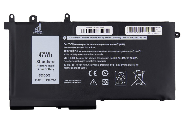 1StCharger Аккумулятор 1stCharger для ноутбуков Dell 3DDDG 11.4V 4100mAh Black, BN1st4023 - Картинка 1