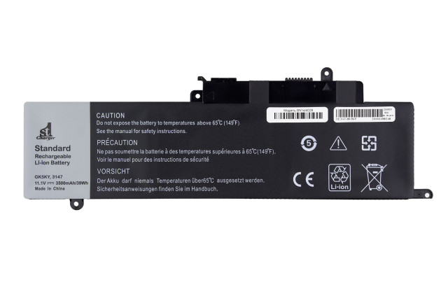 1StCharger Акумулятор 1stCharger для ноутбуків Dell GK5KY, 3147 11.1V 3500mAh Black, BN1st4026 - Заображення 1